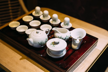 Obraz na płótnie Canvas Chinese tea ceremony in detail