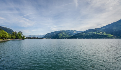 Austrian lake Zeller See in summer time.