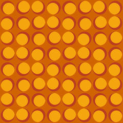 Abstract rounded repeated shapes. Vector seamless pattern.