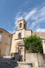 Fototapeta na wymiar church village Lourmarin Luberon Vaucluse Provence