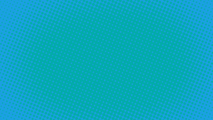Blue and turquoise  pop art background with halftone in retro comic style, vector illustration eps10