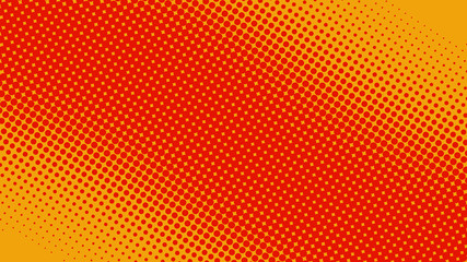 Halftone red and yellow pop art background in retro comic style, vector illustration eps10