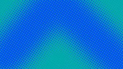 Bright blue pop art retro background with halftone in comic style, vector illustration eps10