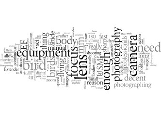 Equipment needed for bird photography