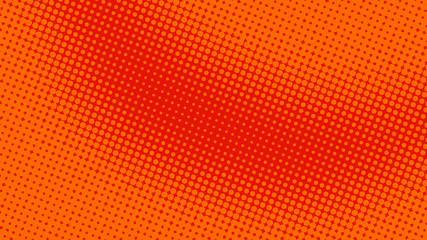 Obraz premium Red and orange pop art background with halftone in retro comic style, vector illustration eps10