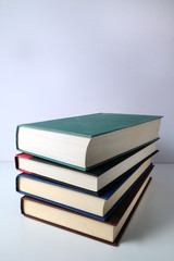 Stack of hardcover books