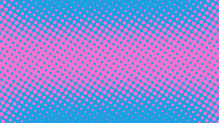 Abstract pink and blue pop art background with halftone dots in retro comic style, vector illustration eps10 © stock_santa