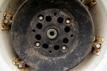 Wheel on a tractor