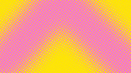 Pink and yellow pop art background with halftone in retro comic style, vector illustration eps10