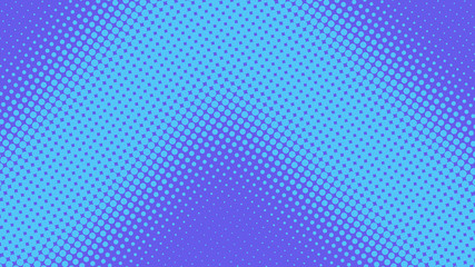 Pastel blue and purple pop art retro background with halftone dots in comic style, vector illustration eps10