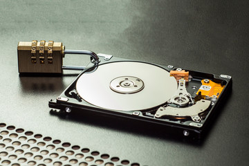 locked with code lock hard disk drive