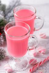 Ruby hot chocolate or pink cocoa