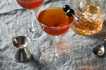 Homemade Rob Roy Cocktail
