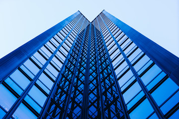 modern office building looking up