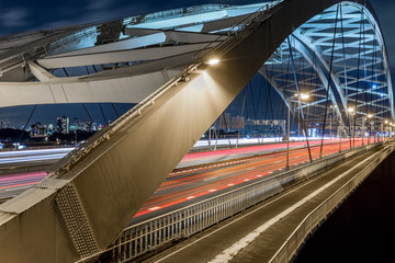 Famous bridge in Rotterdam over the Muse highway A16
