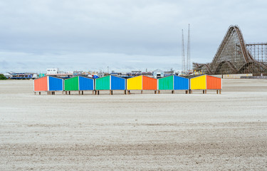 Colorful huts on the beach