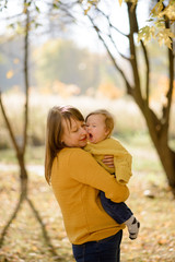 happy mother with her daughter for a walk