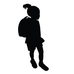a student girl silhouette