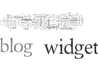 Obraz premium Dress Up Your Blog With Widgets