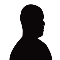 a man head silhouette vector