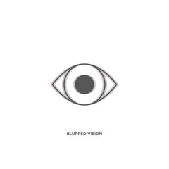 Blurred Vision Icon. Clean, Minimal, Flat and Simple Vector Icon for Web and App. 