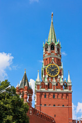 spasskaya and tsarskaya towers of moscow kremlin