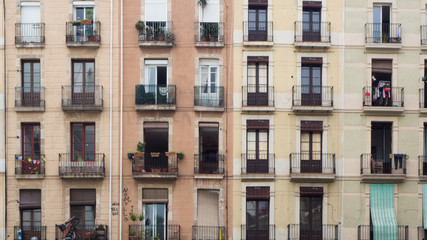 Fachadas del barrio del Raval