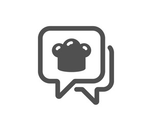Chef sign. Cooking hat icon. Food preparation symbol. Classic flat style. Simple cooking hat icon. Vector