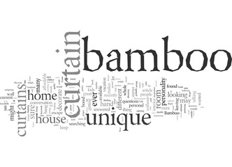 Decorate Your Home With Unique Bamboo Curtains