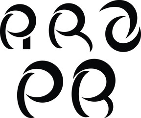 Curved Slashes Logo R Idea