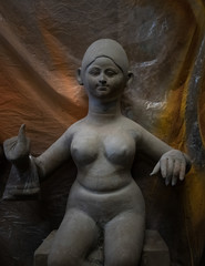 Kolkata, West Bengal / India - September, 2017 Visual journey of kumartuli, the potters town, which is famous for its Gods and Goddess idols.
