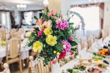 wedding bouquet on the table