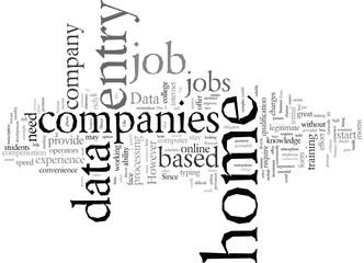 Data entry from home