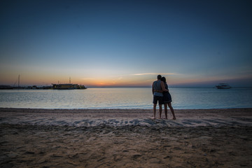 Naklejka premium sunrise on the beach