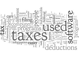 Fototapeta premium Computer Software For Taxes