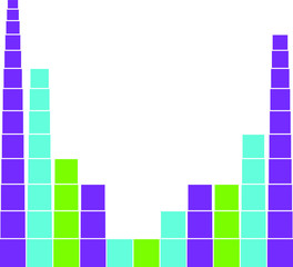 Fototapeta premium Pixels Audio Meter Neon Design