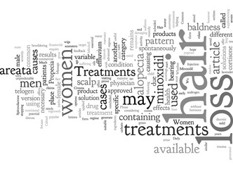 Fototapeta premium Common Treatments For Hair Loss In Women