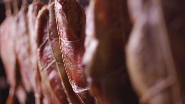 Freshly Smoked Fish Cooling on Metal Rack &ndash; Industrial Seafood Processing