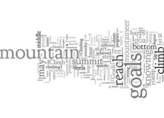 Climb and Summit Mt Goals