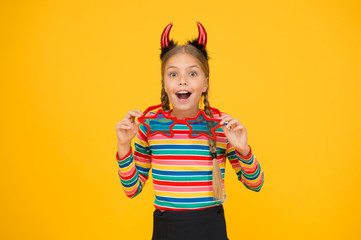Cute but dangerous. Halloween concept. Preparing for party. Start this party. Party attributes....