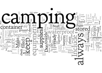Checklist For Campers