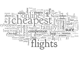 Fototapeta premium Cheapest Flights A Straight Up Review