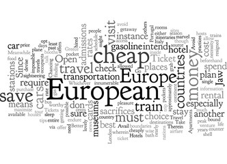 Fototapeta premium cheap european travel