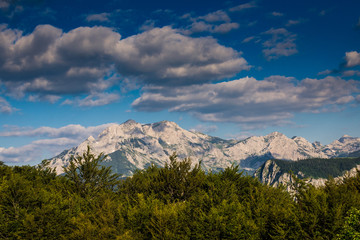 Fototapeta premium Mountain landscape with clouds 