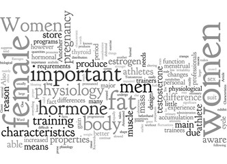 Characteristics in the physiology of female athletes