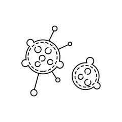 medical, biology, virus line icon on white background