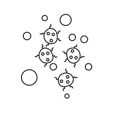 medical, hospital, sickness line icon on white background