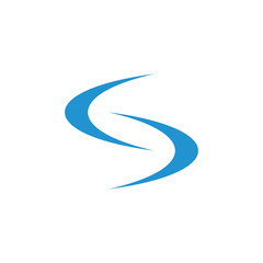 letter s opposite arrow logo vector