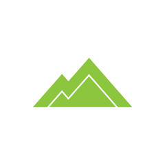 green mountain geometric line symbol vector