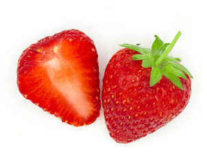 Red berry strawberry isolated on white background